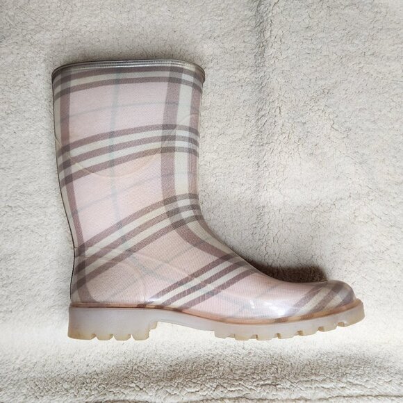 Burberry Pink Nova Check Rainboot - Picture 5 of 12